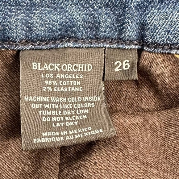 BLACK Orchid NWT Women’s Mid Rise Patchwork Skinny Jeans Size 26 - Picture 10 of 14